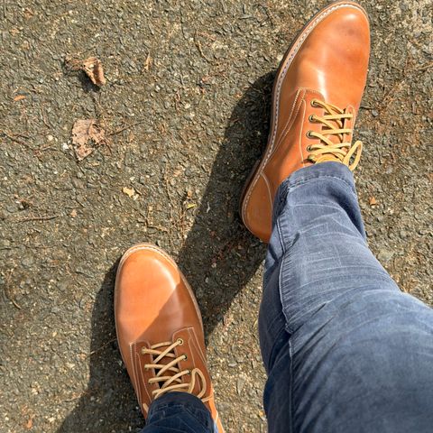 Junkard SC Plain Toe in Rocado Unglazed Natural Shell Cordovan