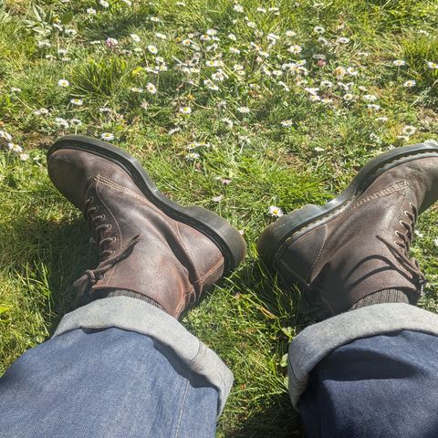 Dr. Martens 1460 Made In England in C.F. Stead Brown Waxy Comader