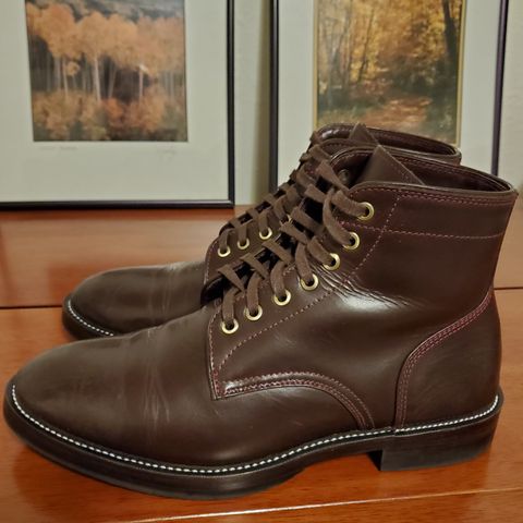 TXTURE Txture / Pacific boots in Red Wine Pull Up (local)