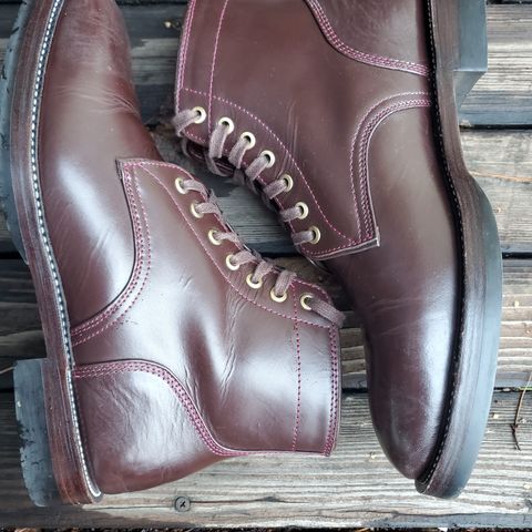 TXTURE Txture / Pacific boots in Red Wine Pull Up (local)