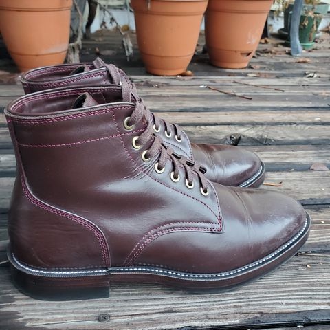 TXTURE Txture / Pacific boots in Red Wine Pull Up (local)