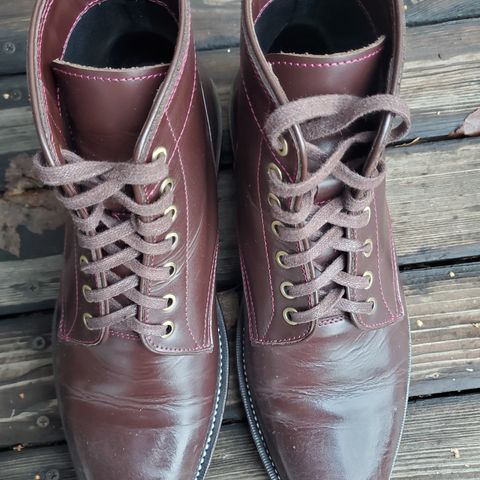 TXTURE Txture / Pacific boots in Red Wine Pull Up (local)