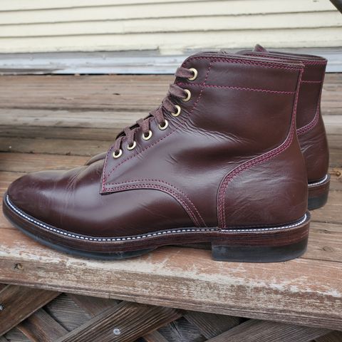 TXTURE Txture / Pacific boots in Red Wine Pull Up (local)