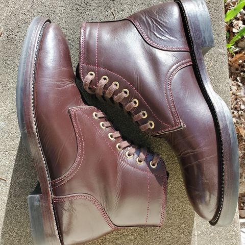TXTURE Txture / Pacific boots in Red Wine Pull Up (local)