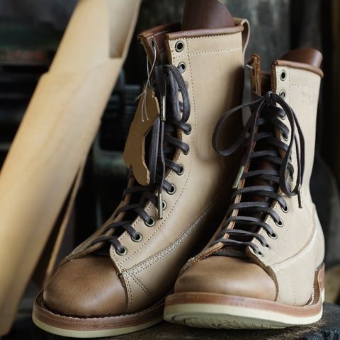 Willie's Handmade Boots Monkey Boot in Horween Natural Latigo & Latigo GBS – Light Natural