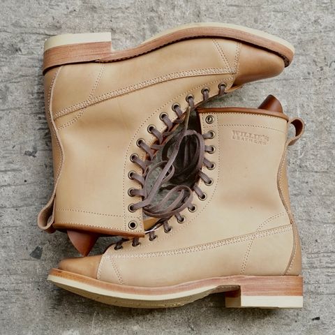 Willie's Handmade Boots Monkey Boot in Horween Natural Latigo & Latigo GBS – Light Natural