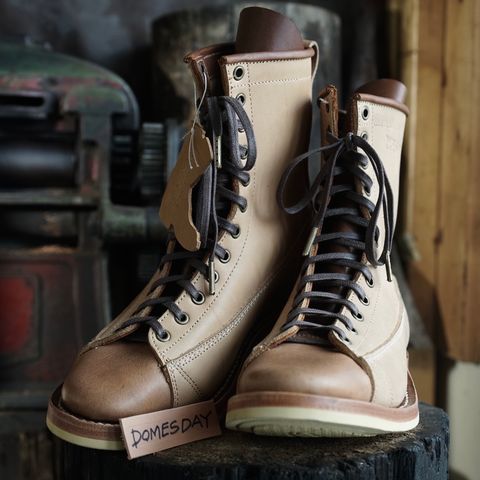 Willie's Handmade Boots Monkey Boot in Horween Natural Latigo & Latigo GBS – Light Natural