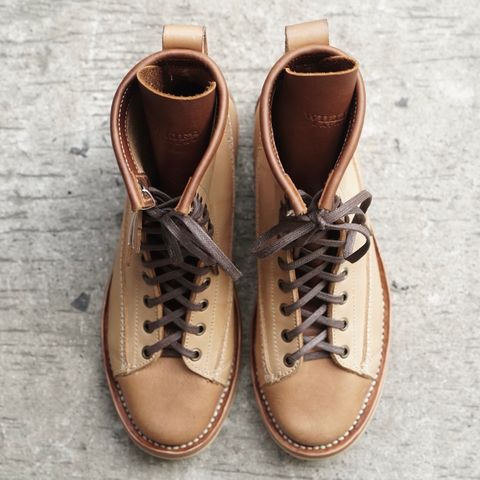 Willie's Handmade Boots Monkey Boot in Horween Natural Latigo & Latigo GBS – Light Natural