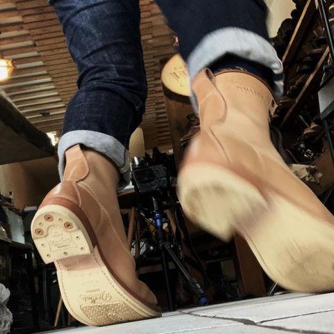 Willie's Handmade Boots Monkey Boot in Horween Natural Latigo & Latigo GBS – Light Natural
