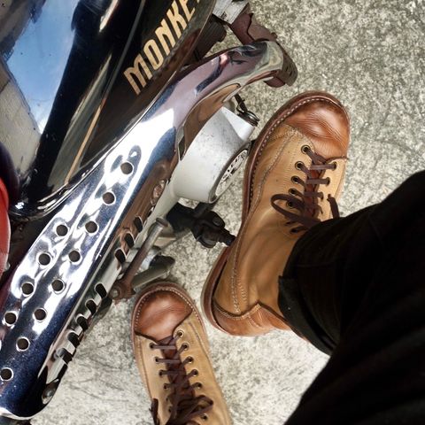 Willie's Handmade Boots Monkey Boot in Horween Natural Latigo & Latigo GBS – Light Natural