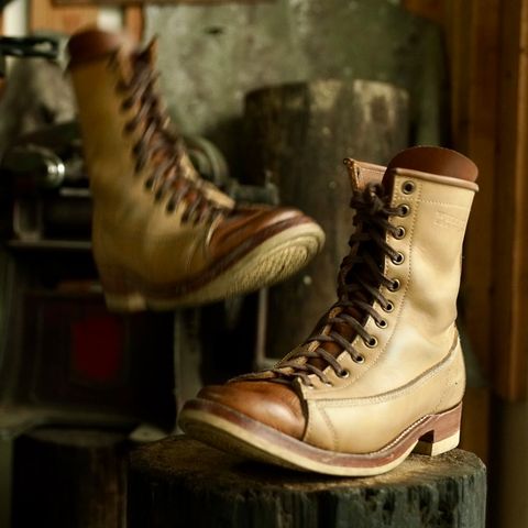 Willie's Handmade Boots Monkey Boot in Horween Natural Latigo & Latigo GBS – Light Natural