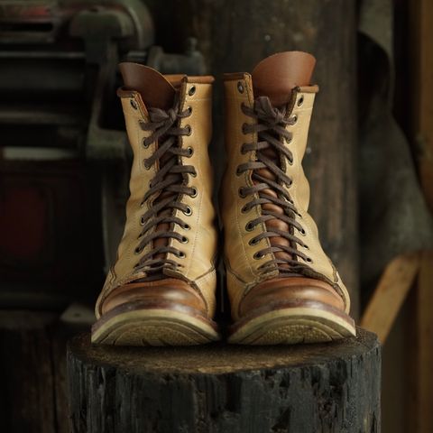 Willie's Handmade Boots Monkey Boot in Horween Natural Latigo & Latigo GBS – Light Natural