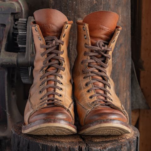 Willie's Handmade Boots Monkey Boot in Horween Natural Latigo & Latigo GBS – Light Natural