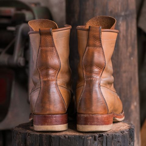 Willie's Handmade Boots Monkey Boot in Horween Natural Latigo & Latigo GBS – Light Natural