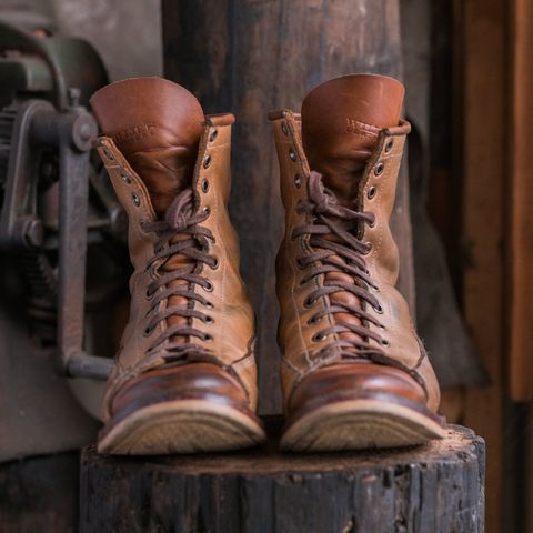Willie's Handmade Boots Monkey Boot in Horween Natural Latigo & Latigo GBS – Light Natural