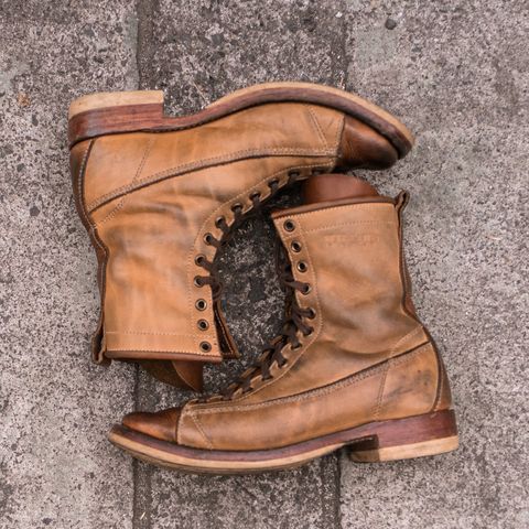 Willie's Handmade Boots Monkey Boot in Horween Natural Latigo & Latigo GBS – Light Natural