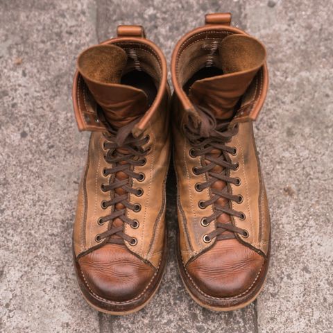 Willie's Handmade Boots Monkey Boot in Horween Natural Latigo & Latigo GBS – Light Natural