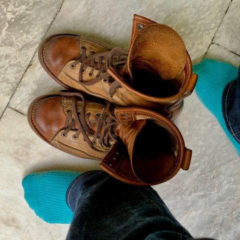 Willie's Handmade Boots Monkey Boot in Horween Natural Latigo & Latigo GBS – Light Natural