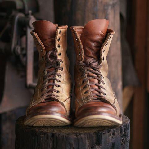 Willie's Handmade Boots Monkey Boot in Horween Natural Latigo & Latigo GBS – Light Natural