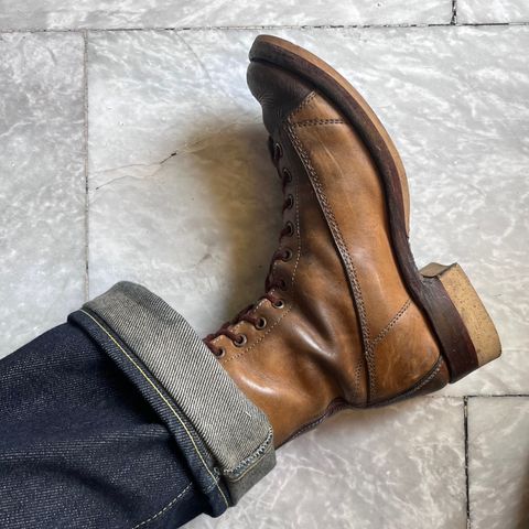Willie's Handmade Boots Monkey Boot in Horween Natural Latigo & Latigo GBS – Light Natural