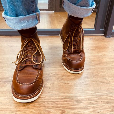 View photo of Red Wing 6-Inch Classic Moc in S.B. Foot Copper Rough and Tough