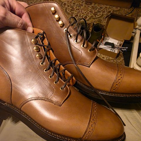 Grant Stone Garrison Boot in Horween Dune Chromexcel