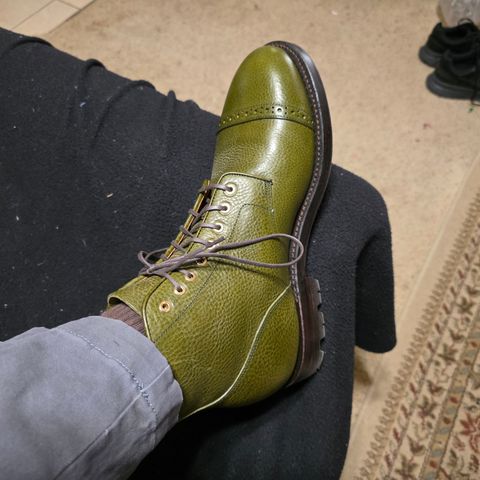 Grant Stone Garrison Boot in Badalassi Carlo Olive Green Minerva