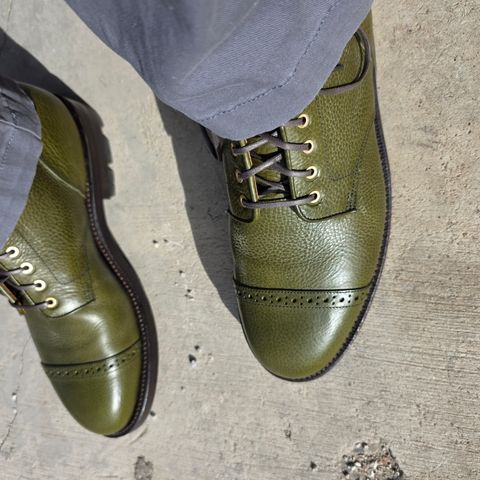 Grant Stone Garrison Boot in Badalassi Carlo Olive Green Minerva