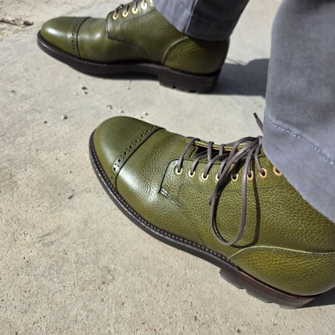 Grant Stone Garrison Boot in Badalassi Carlo Olive Green Minerva