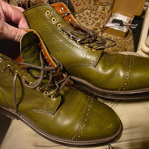 Grant Stone Garrison Boot in Badalassi Carlo Olive Green Minerva