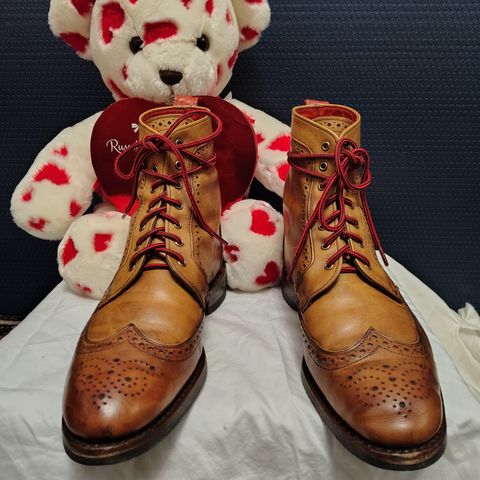 Allen Edmonds Dalton Wingtip Dress Boot in Walnut Calfskin