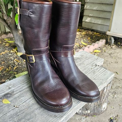 Addict Boots AB-01 Engineer Boots in Brown Horsehide