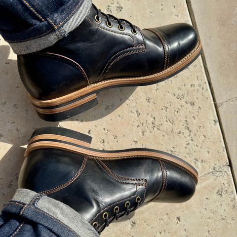 Jakkrabbits Field Boots in Shinki Black Teacore Horsehide