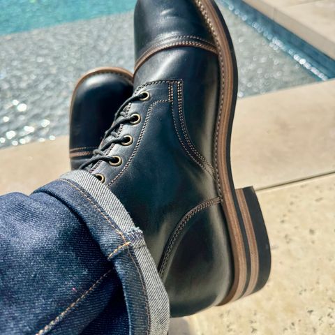 Jakkrabbits Field Boots in Shinki Black Teacore Horsehide