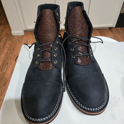 Nicks Americana in Seidel WeatherShield Black Smooth & Shrunken Bison Walnut