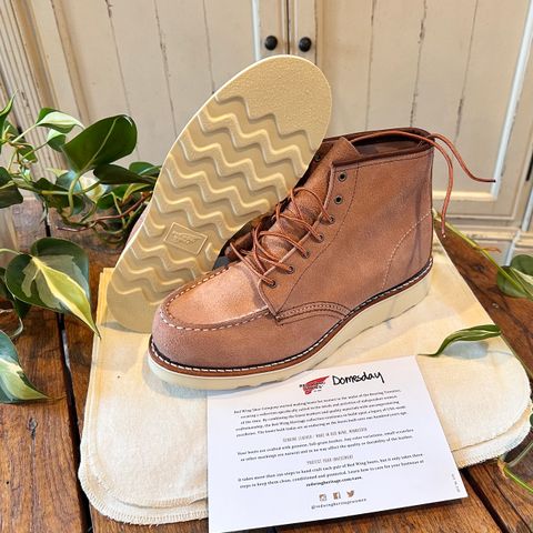 View photo of Red Wing 6-Inch Classic Moc in S.B. Foote Dusty Rose Abilene