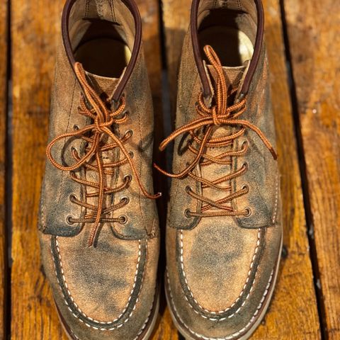 View photo of Red Wing 6-Inch Classic Moc in S.B. Foote Dusty Rose Abilene