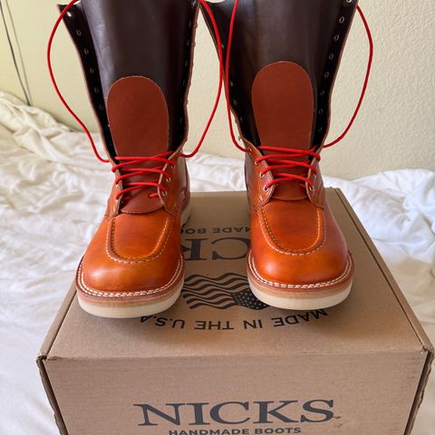Nicks Moc Toe in Wickett & Craig Double Stuffed Tobacco