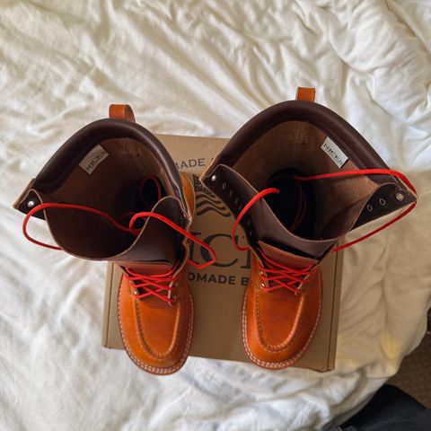 Nicks Moc Toe in Wickett & Craig Double Stuffed Tobacco
