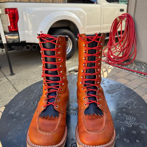 Nicks Moc Toe in Wickett & Craig Double Stuffed Tobacco