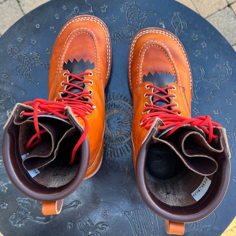 Nicks Moc Toe in Wickett & Craig Double Stuffed Tobacco