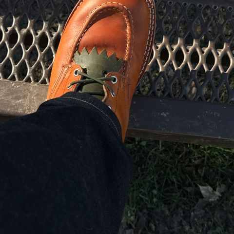 Nicks Moc Toe in Wickett & Craig Double Stuffed Tobacco