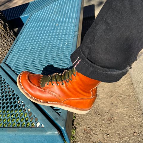 Nicks Moc Toe in Wickett & Craig Double Stuffed Tobacco