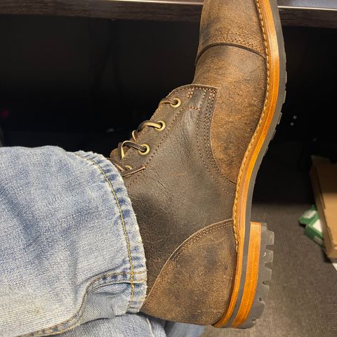 Truman Cap Toe Boot in C.F. Stead Stone Rambler
