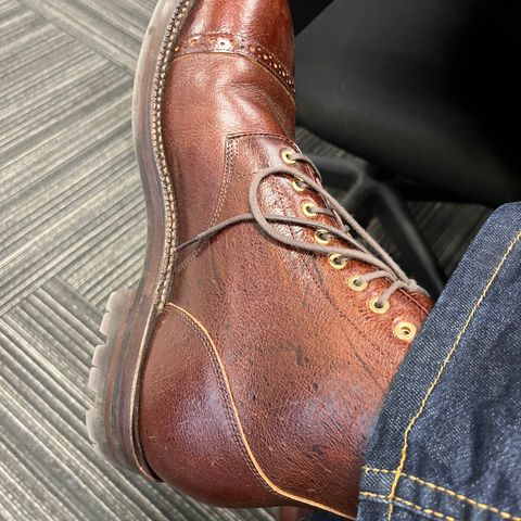 Grant Stone Garrison Boot in C.F. Stead Crimson Kudu
