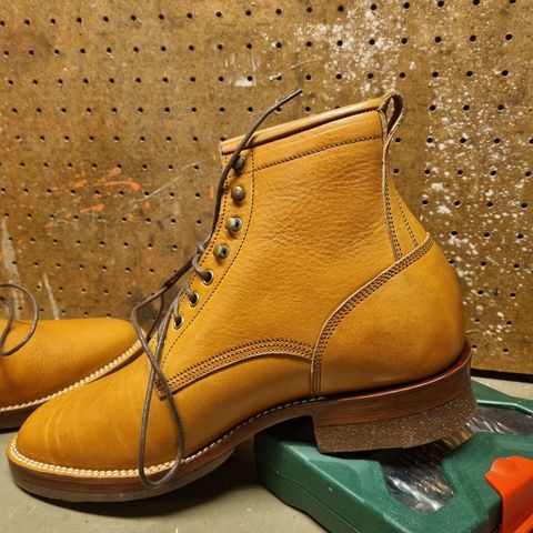 Jakkrabbits Logger Boot in Tochigi Oil Vachetta #1 Light Brown