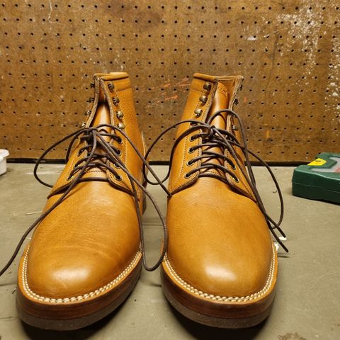 Jakkrabbits Logger Boot in Tochigi Oil Vachetta #1 Light Brown