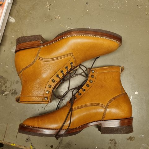 Jakkrabbits Logger Boot in Tochigi Oil Vachetta #1 Light Brown