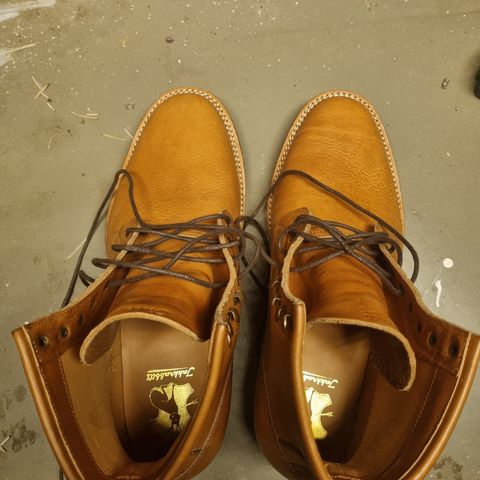 Jakkrabbits Logger Boot in Tochigi Oil Vachetta #1 Light Brown