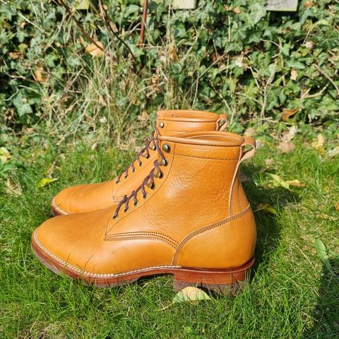 Jakkrabbits Logger Boot in Tochigi Oil Vachetta #1 Light Brown